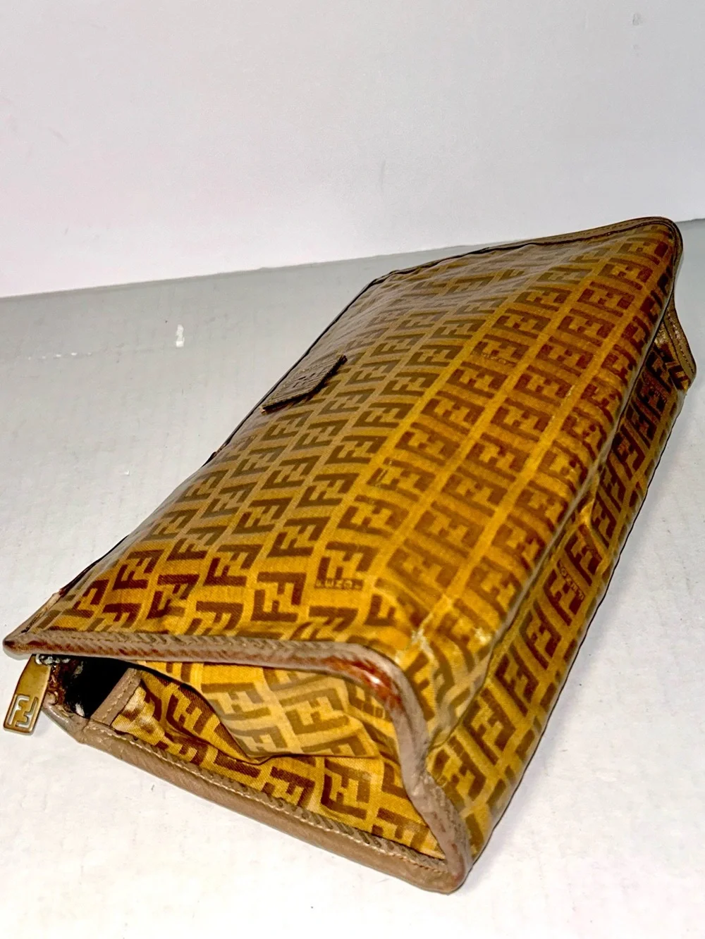 AUTHENTIC FENDI ZUCCA Monogram unisex Clutch Bag